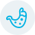 Zahnbürste und Zahnpflege Symbol in Blau